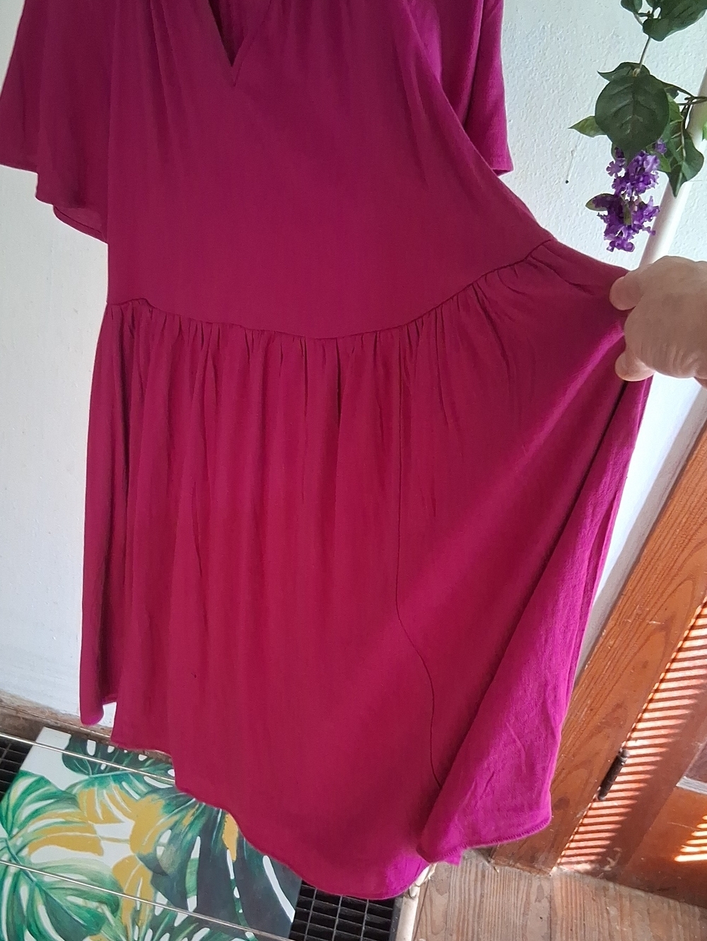 Torrid Raspberry-Pink Short Sleeve Mini Dress - Picture 7 of 9